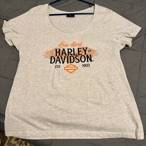 Boswell’s Harley-Davidson Nashville TN Light Gray Tee with Orange and Black Logo